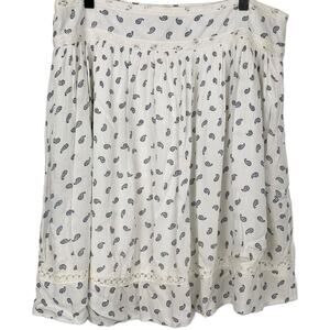 Cherokee Paisley Tiered Boho Peasant Skirt Size L